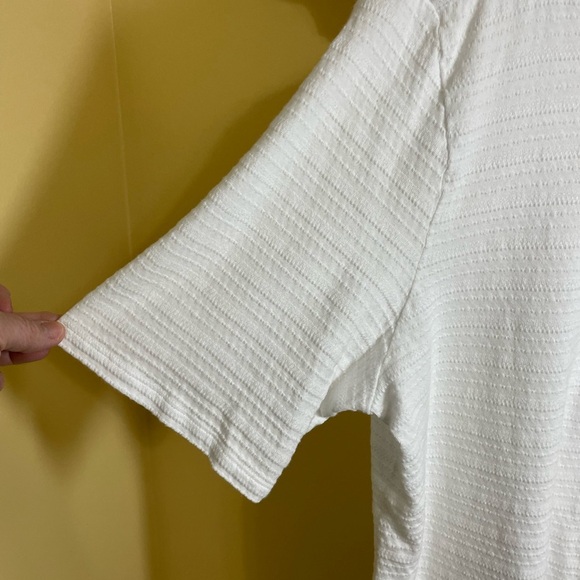 Ralph Lauren White 3/4 Sleeve Ribbed Tee - Picture 3 of 8